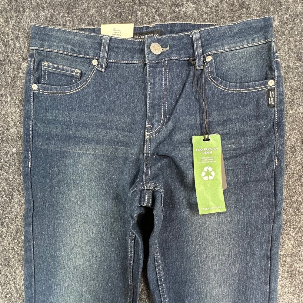 Silver Jeans Co Sasha Skinny Jeans Girls 16 Blue Eco Denim Slim Fit NWT - Picture 11 of 16